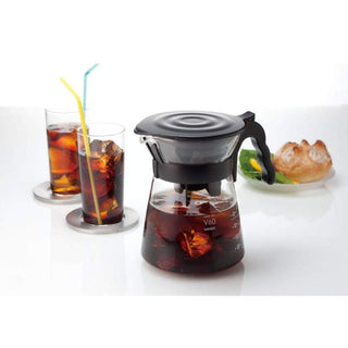 Hario | V60 Drip-in Pour Over Coffee | Heat-Proof Glass | 700 ml | Black