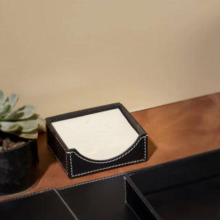 Three Sixty Degree | Square Memo Holder | Recycled Leather | Black | 1 pc