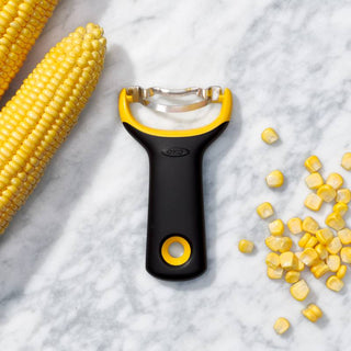 OXO | Good Grips | Corn Prep Peeler | Stainless Steel | Yellow and Black | 1 pc