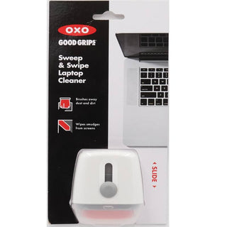 OXO | Good Grips | Sweep and Swipe Laptop Cleaner | Nylon | Grey, White & Red | 1 pc