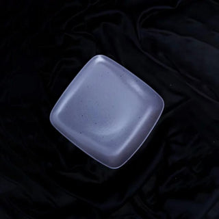 Fujitake | Vital Square Plate | 20 cm | Charcoal Gray Dotts | Set of 12