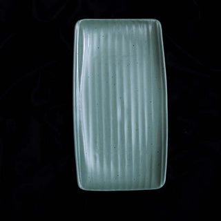 Fujitake | Art Rectangle Platter | 30 cm x 15 cm | Mist Green Dotts | Set of 6