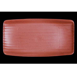 Fujitake | Art Rectangle Platter | 30 cm x 15 cm | Red Clay Dotts | Set of 6