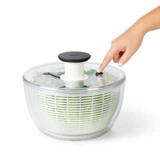 OXO | Good Grips | Salad Spinner 4.0 | BPA-Free Plastic & Glass | 5.8 Litres | Clear