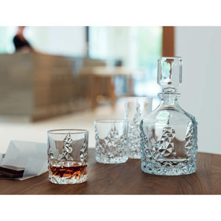 Nachtmann | Sculpture | Decanter Set - Decanter & Whisky Tumblers | 750 ml & 340 ml | Crystal | Set of 3