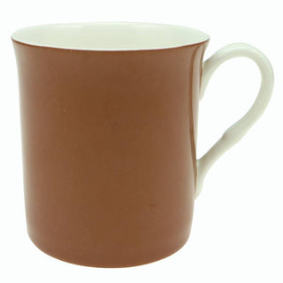 Stechcol | Solid - Tea/Coffee Cup | 320 ml | Fine Bone China | Orange with 1 mm Gold Ring | Set of 4