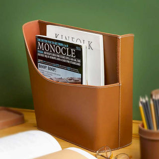 Three Sixty Degree | Magazine Holder | Recycled Leather | Cognac | 1 pc