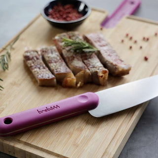 Trebonn | Artù - Integrated Chef Knife | Bamboo Wood | Purple | 1 pc