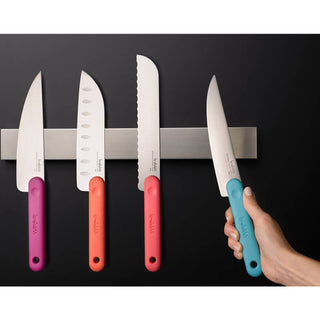 Trebonn | Santoku Knife - Soft-Touch with Anti-Slip Handle | Japanese Stainless Steel | Orange | 1 pc