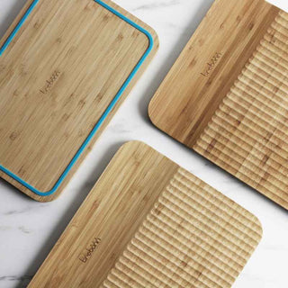 Trebonn | Wave - Chop & Slide Chopping Board | Medium | Pink | Bamboo Wood | 1 pc