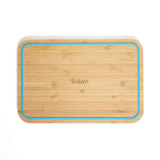 Trebonn | Wave - Chop & Slide Chopping Board | Small | Bamboo Wood | Blue | 1 pc