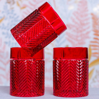 Nachtmann | Fishbone | Whisky Tumblers | 409 ml | Crystal | Red | Set of 4